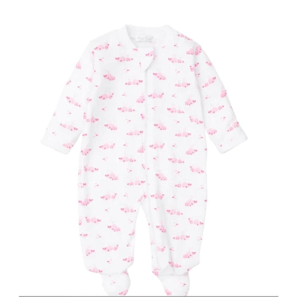 Kissy Kissy Pink Whales Footed Pajamas Infant 6-9 month